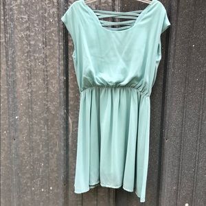 Alythea mint chiffon a-line dress